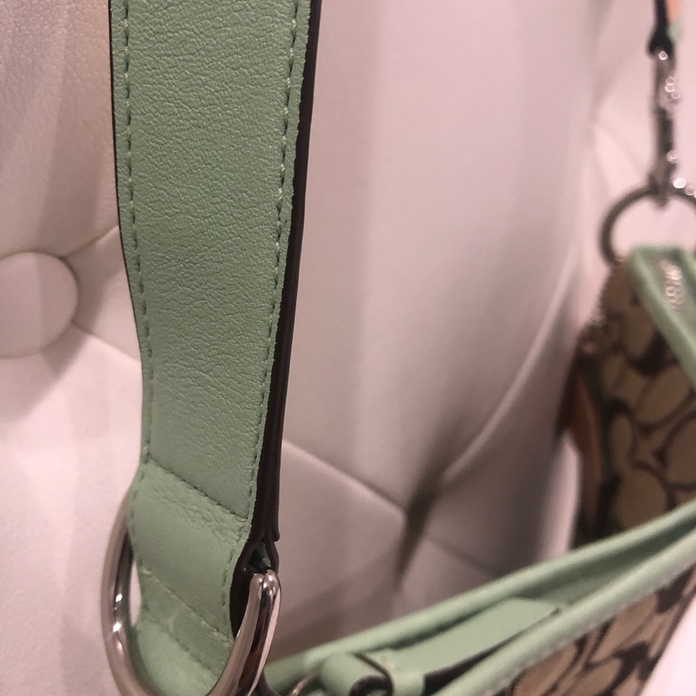Coach handbag purse green mint monogram medium - Picture 2 of 7